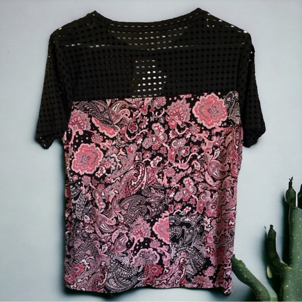 MICHAEL Michael Kors Paisley Crepe Combo TOP NWT Size Medium